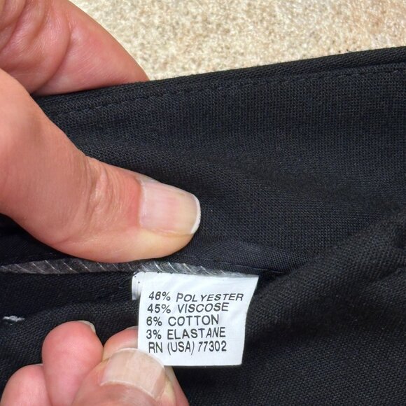 ZARA Womens Black Ankle Pants w Side Pockets Size X-Large - Picture 5 of 6